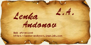 Lenka Andonov vizit kartica